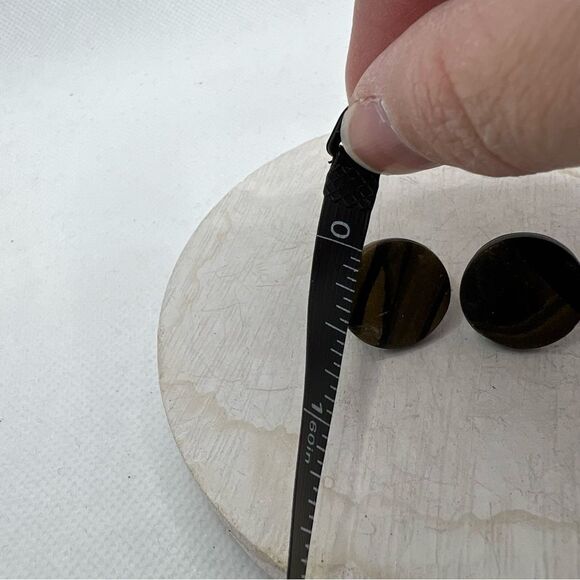 🍭6/$30 The Calico Collective Circle Wood Grain Post Earrings - Picture 4 of 5